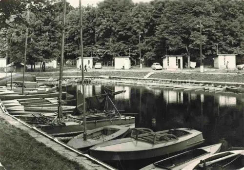 AK / Ansichtskarte Gizycko Loetzen Masuren PL Camping Hafen Segelboote Boote Baeume Masuren