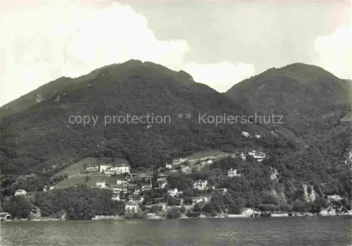 AK / Ansichtskarte Caprino Lugano TI Lago-di-Lugano See Dorf Huegel Wald Osteria-Caprino