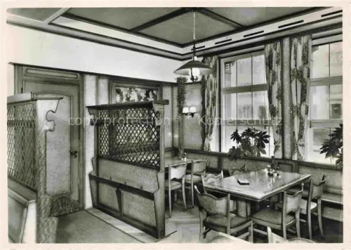 AK / Ansichtskarte Klingnau Hotel-Vogel Restaurant Metzgerei Gaststube Tische Stuehle Holzvertaefelung