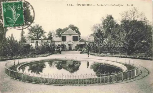 AK / Ansichtskarte EVREUX 27 Eure Jardin-Botanique Teich Park Gebaeude Baeume Weg Zaun