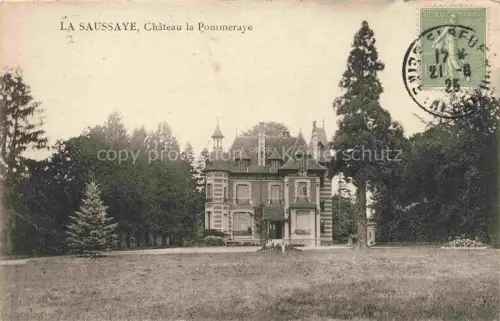AK / Ansichtskarte La Saussaye BERNAY 27 Eure Château-la-Pommeraye Herrenhaus Park Baeume Turm Schlosspark