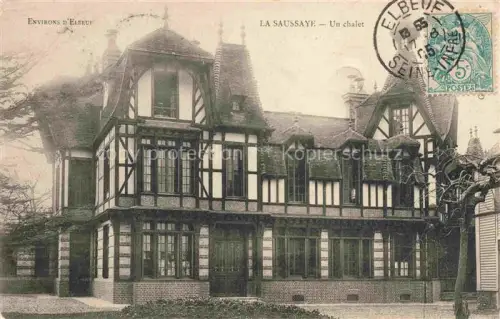 AK / Ansichtskarte La Saussaye BERNAY 27 Eure Chalet Fachwerkhaus Baeume Normandie-Architektur Turm Privathaus