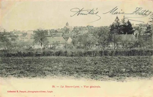 AK / Ansichtskarte La Neuve-Lyre EVREUX 27 Eure Dorf Kirche Daecher Felder Baeume Acker