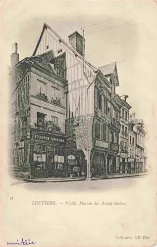 AK / Ansichtskarte Louviers  LES ANDELYS 27 Eure Vieille-Maison Avant-Soliers Fachwerk Baeckerei Tapissier Fachwerkhaus Strassenszene