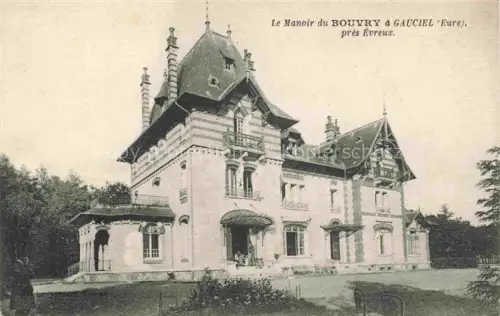 AK / Ansichtskarte Gauciel EVREUX 27 Eure Manoir-du-Bouvry Villa Herrenhaus Turm Baeume Garten Rasen