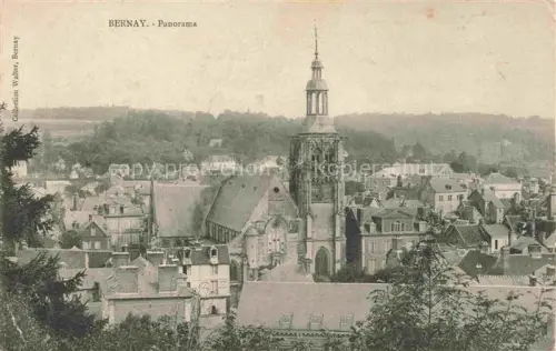 AK / Ansichtskarte BERNAY 27 Eure Kirche Kirchturm Stadtpanorama Daecher Altstadt Wald Huegel