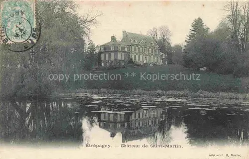 AK / Ansichtskarte Etrepagny ANDELYS 27 Eure Chateau-de-Saint-Martin Teich Spiegelung Park Baeume Wiese