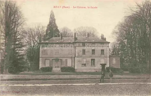 AK / Ansichtskarte Ailly Les Andelys 27 Eure Château Fassade Herrenhaus Park Baeume Kinder