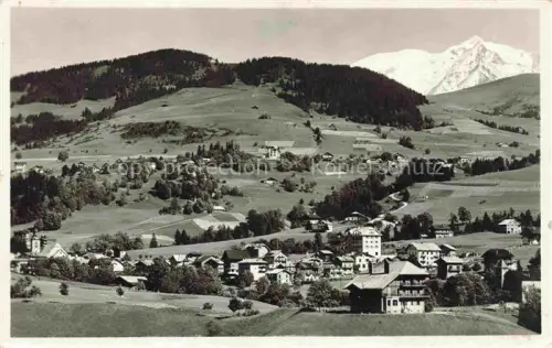 AK / Ansichtskarte Megeve Bonneville 74 Haute-Savoie Mont-Blanc Bergdorf Wiesen Wald Haeuser Berge Schnee