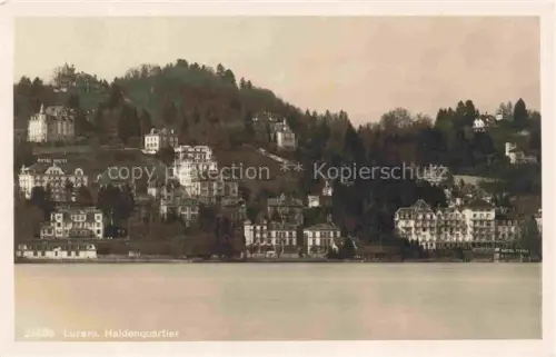 AK / Ansichtskarte LUZERN  LU Haldenquartier Royal-Hotel Hotel-Tivoli See Huegel Villen Wald