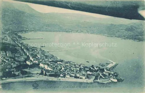 AK / Ansichtskarte AJACCIO 2A Corse-du-Sud Golfe-d Ajaccio Luftbild Stadt Hafen Meer Kueste Berge