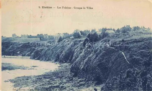 AK / Ansichtskarte Etables-sur-Mer Saint-Brieuc 22 Cotes-d Armor Les-Falaises Felsen Villen Steilkueste Meer Strand