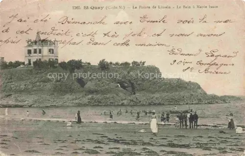 AK / Ansichtskarte Saint-Quay-Portrieux 22 Cotes-d Armor Pointe-de-Limain Bain-à-Marée-basse Villa Kueste Ebbe Badende Felsen