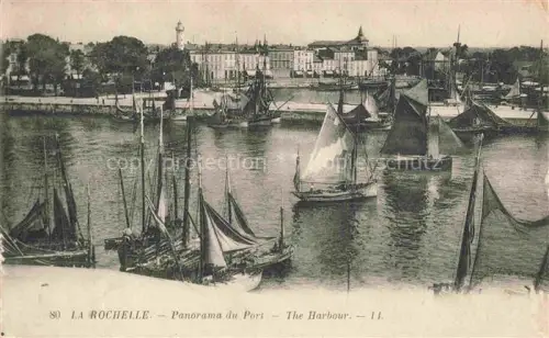 AK / Ansichtskarte LA ROCHELLE 17 Charente-Maritime Panorama-du-Port Hafen Segelboote Fischerboote Leuchtturm Kaimauer