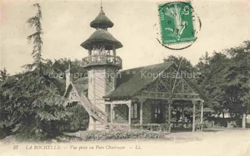 AK / Ansichtskarte LA ROCHELLE 17 Charente-Maritime Parc-Charruyer Pavillon Holzturm Park Baeume Garten