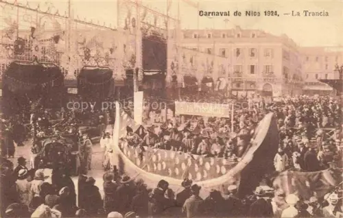 AK / Ansichtskarte NICE   Nizza 06 Alpes-Maritimes Carnaval Festwagen La-Trancia Menschenmenge Gebaeude Festumzug