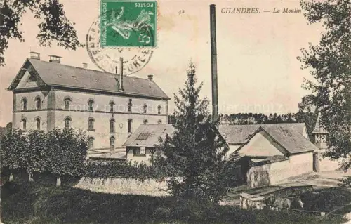AK / Ansichtskarte Chandres Chandre Lormaye DREUX 28 Eure-et-Loir Moulin Muehle Schornstein Fabrik Baeume Felder