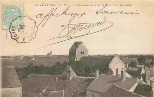 AK / Ansichtskarte Le Puiset CHARTRES 28 Eure-et-Loir Tour Kirche Daecher Felder Panorama Janville