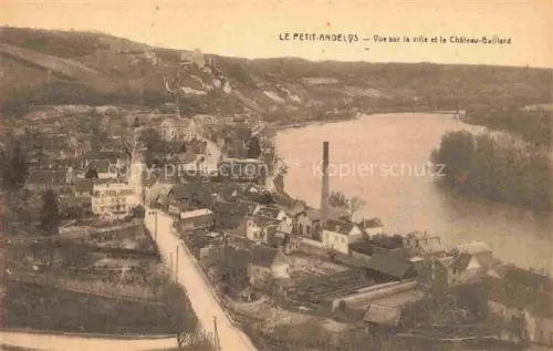 AK / Ansichtskarte Les Andelys 27 Eure Château-Gaillard Stadt-Panorama Seine Fabrik Kirche Huegel Flusstal