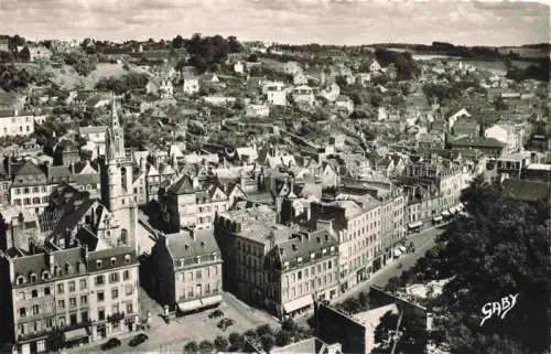 AK / Ansichtskarte MORLAIX 29 Finistere Eglise-Saint-Mélaine Place-des-Otages Stadtpanorama BYRRH Altstadt Kirchturm Daecher