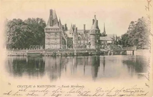 AK / Ansichtskarte MAINTENON CHARTRES 28 Eure-et-Loir Château-de-Maintenon Facade-Méridionale Schloss Wassergraben Tuerme Wald Spiegelung