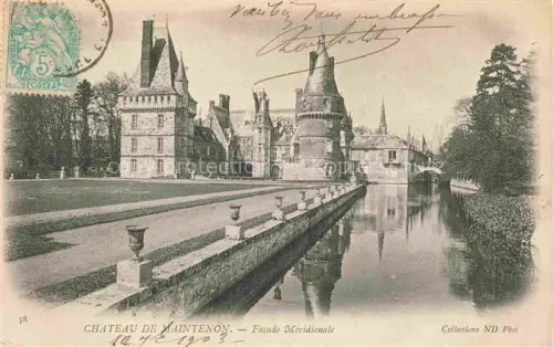 AK / Ansichtskarte MAINTENON CHARTRES 28 Eure-et-Loir Château-de-Maintenon Facade-Méridionale Schloss Wassergraben Bruecke Tuerme Park Allee