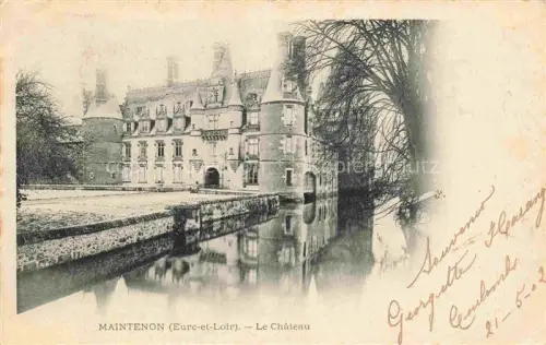 AK / Ansichtskarte MAINTENON CHARTRES 28 Eure-et-Loir Château-de-Maintenon Schloss Wassergraben Tuerme Baeume Spiegelung