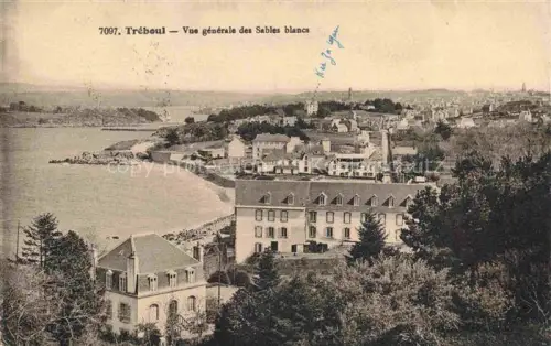 AK / Ansichtskarte Treboul Douarnenez Quimper 29 Finistere Sables-blancs Kueste Haeuser Strand Bucht Panorama Diehl Rue-des-Soeurs Illkirch Bas-Rhin