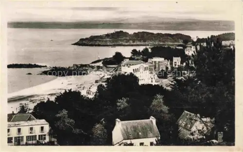AK / Ansichtskarte Treboul Douarnenez Quimper 29 Finistere Vue-générale-sur-la-Plage Strand Bucht Insel Haeuser Panorama