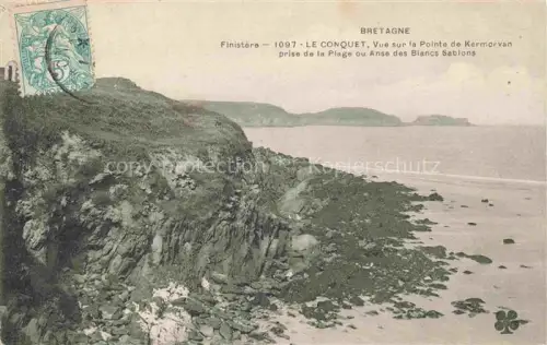 AK / Ansichtskarte Le Conquet BREST 29 Finistere Pointe-de-Kermorvan Anse-des-Blancs-Sablons Kueste Felsen Meer Klippe Saint-Calais Sarthe