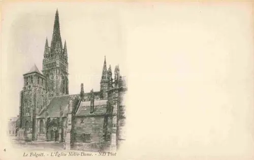 AK / Ansichtskarte Le Folgoet Brest 29 Finistere Église-Notre-Dame Kirchturm Kirchenschiff Strebewerk Gotik ND-Phot