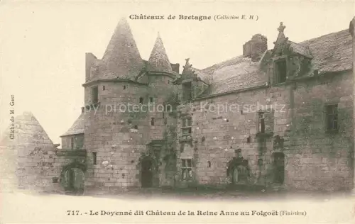 AK / Ansichtskarte Le Folgoet Brest 29 Finistere Doyenné Château-de-la-Reine-Anne Turm Treppenturm Burgmauer Bretonisch