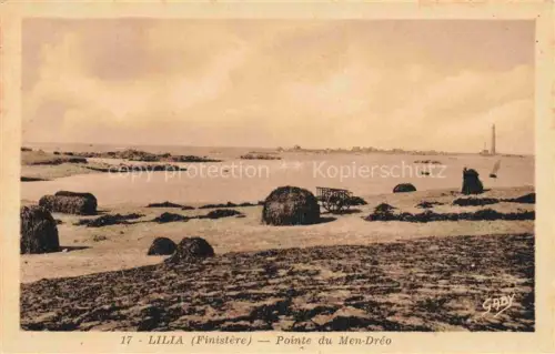 AK / Ansichtskarte Lilia Plouguerneau BREST 29 Finistere Pointe-du-Men-Dréo Leuchtturm Kueste Felsen Algen Ebbe Meer