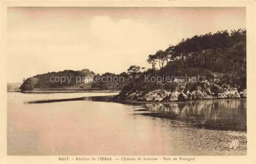 AK / Ansichtskarte Lanrose (Chateau) Baie de Kerogan QUIMPER 29 Finistere Rivière-de-l Odet Château-de-Lanrose Baie-de-Kerogan Felsen Pinienwald Spiegelung