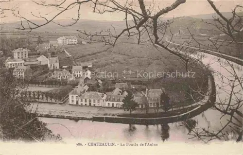 AK / Ansichtskarte Chateaulin Boucle-de-l Aulne Aulne Flussschleife Vogelperspektive Felder Haeuser