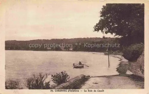 AK / Ansichtskarte Carantec Morlaix 29 Finistere Baie-du-Clouët Bucht Ruderboot Ufer Baeume Wald Kueste