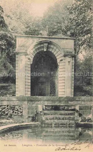 AK / Ansichtskarte LANGRES 52 Haute-Marne Fontaine-de-la-Grenouille Brunnen Wasserfall Bogen Park Baeume Stufen
