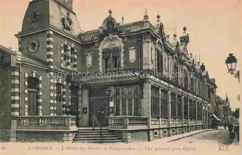 AK / Ansichtskarte LANGRES 52 Haute-Marne Hôtel-des-Postes Télégraphe Post-Office Gruenderzeit Fassade Eingangsportal Strasse