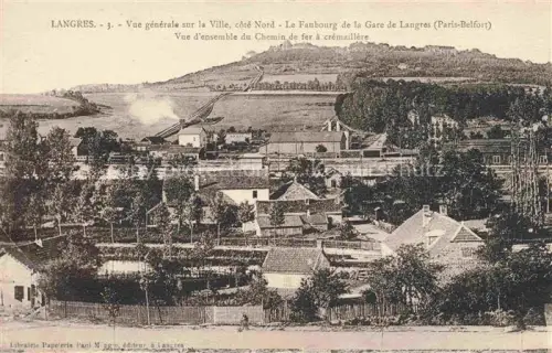 AK / Ansichtskarte LANGRES 52 Haute-Marne Faubourg-de-la-Gare Bahnhof Crémaillère Chemin-de-fer Vorstadt Daecher Baeume