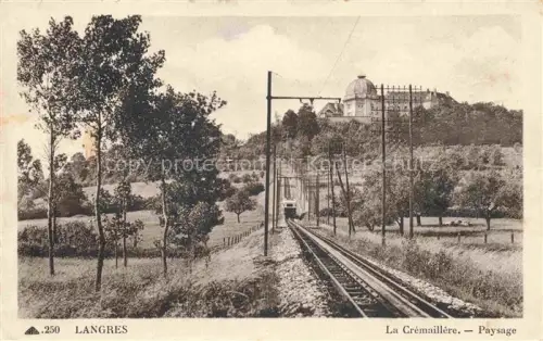 AK / Ansichtskarte LANGRES 52 Haute-Marne Crémaillère Zahnradbahn Landschaft Gebaeude Kuppel Baeume Gleise
