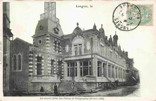 AK / Ansichtskarte LANGRES 52 Haute-Marne Hôtel-des-Postes-et-Télégraphes Post Telegraphen Gebaeude Passant