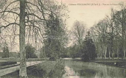 AK / Ansichtskarte Esclimont (Chateau) Auneau CHARTRES 28 Eure-et-Loir Château-d Esclimont Pièce-d Eau Teich Park Baeume Parkanlage