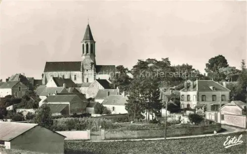 AK / Ansichtskarte Aunay-sous-Auneau CHARTRES 28 Eure-et-Loir Eglise Jonchère Kirchturm Wohnhaeuser Garten Baeume Dorfansicht