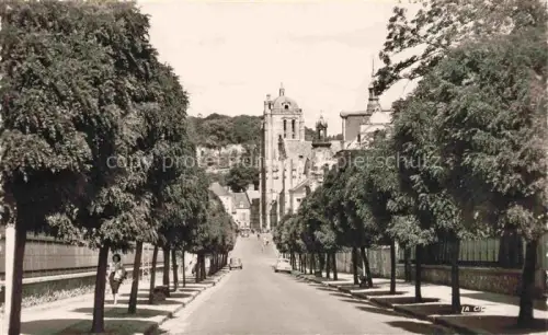 AK / Ansichtskarte DREUX 28 Eure-et-Loir Boulevard-Louis-Terrier Allee Kirchturm Baeume Strasse Auto Promenade