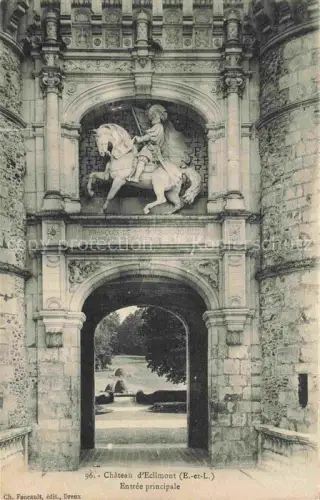 AK / Ansichtskarte Saint-Symphorien-le-Chateau Château-d Eclimont Entrée-principale Eingangstor Reiterstatue Skulptur Renaissance Torbogen