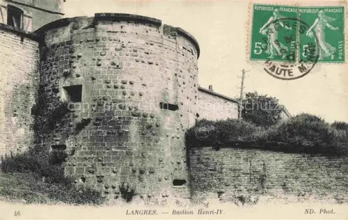 AK / Ansichtskarte LANGRES 52 Haute-Marne Bastion-Henri-IV Turm Stadtmauer Befestigung Steinmauer Festung