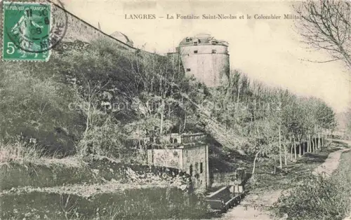AK / Ansichtskarte LANGRES 52 Haute-Marne Fontaine-Saint-Nicolas Colombier-Militaire Turm Befestigungsanlage Kanal Baeume Stadtmauer