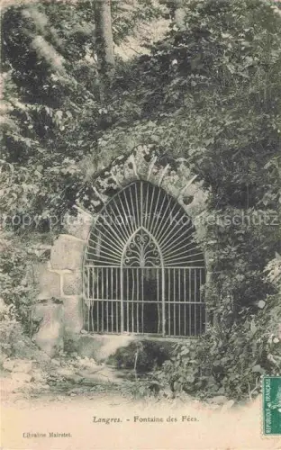 AK / Ansichtskarte LANGRES 52 Haute-Marne Fontaine-des-Fées Brunnen Gitter Grotte Wald Baeume Quelle