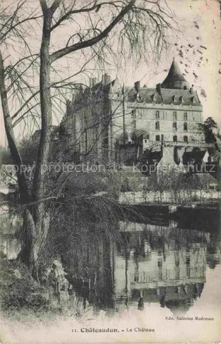 AK / Ansichtskarte CHATEUDUN  28 Eure-et-Loir Château Schloss Fluss Spiegelung Weiden Turm Burganlage