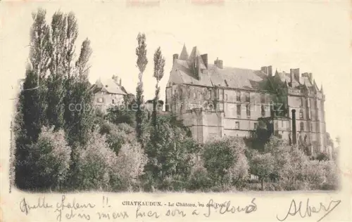 AK / Ansichtskarte CHATEUDUN  28 Eure-et-Loir Château Vu-des-Prés Burganlage Wiesen Pappeln Baeume Gebuesch